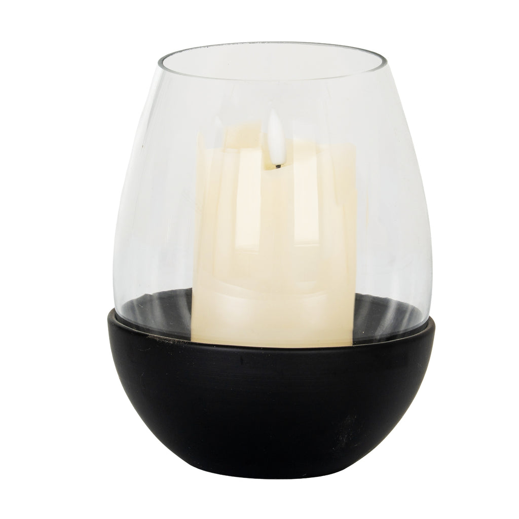 Neris Large Candle Holder With Glass Goblet – alternate view 2