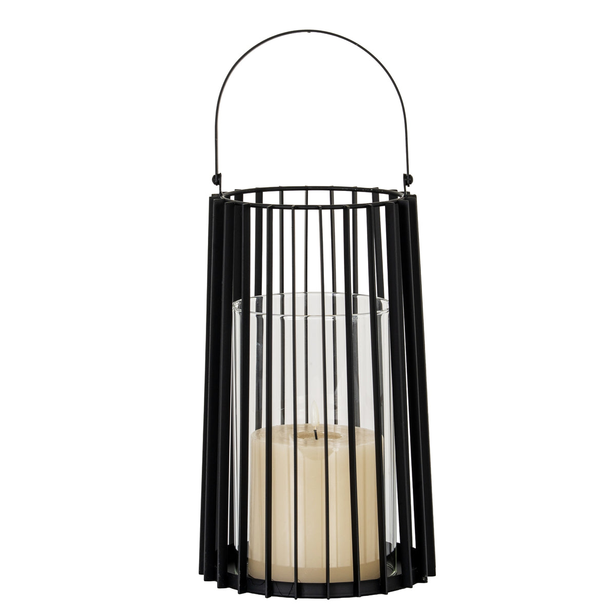 Lynk Large Lantern With Handle And Glass Candle Holder – alternate view 2