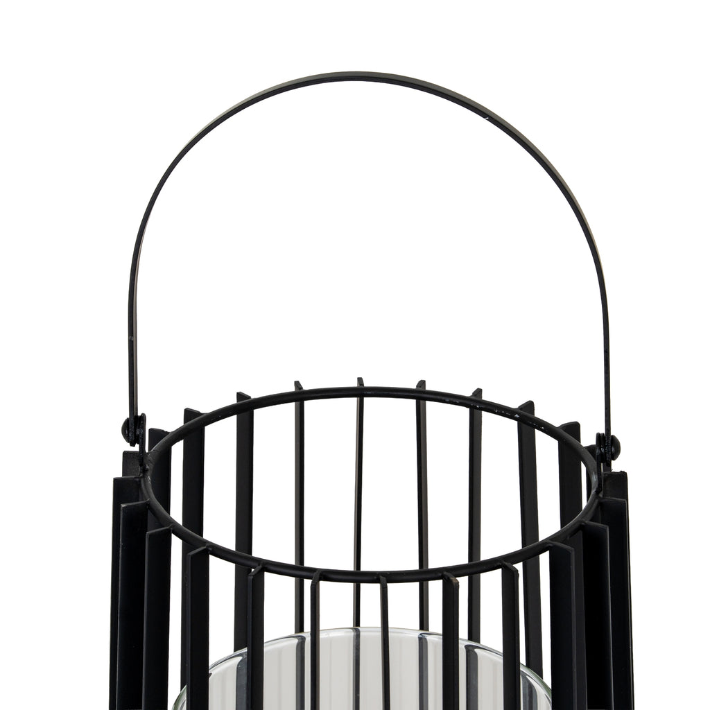 Lynk Large Lantern With Handle And Glass Candle Holder – alternate view 3