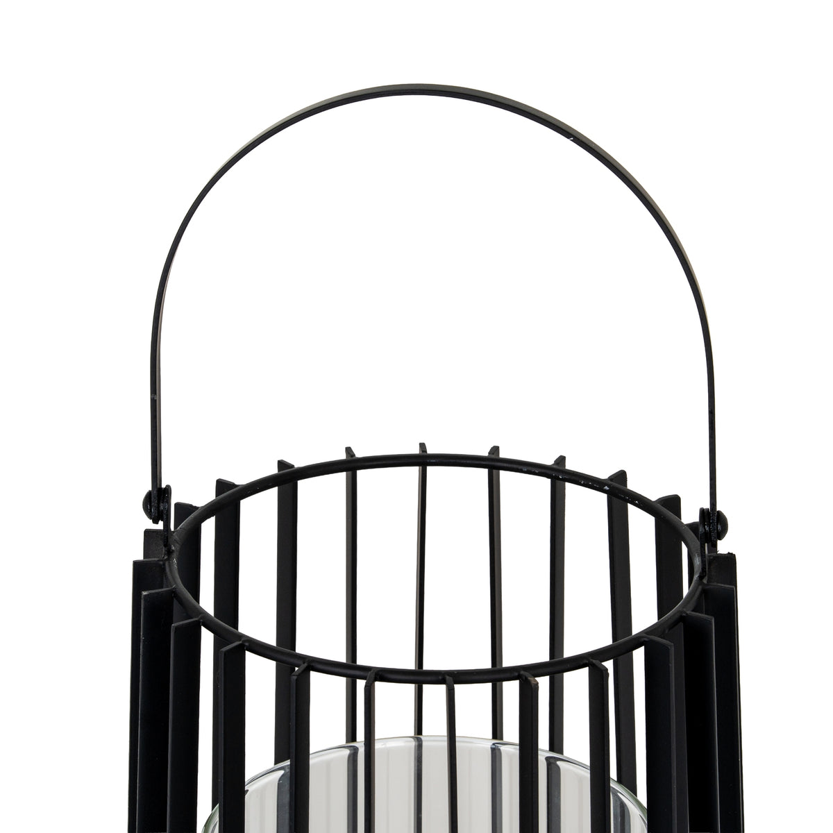 Lynk Large Lantern With Handle And Glass Candle Holder – alternate view 3