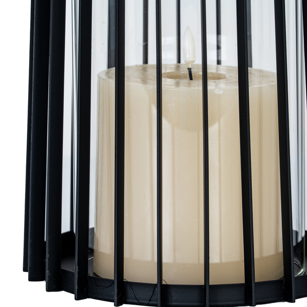 Lynk Large Lantern With Handle And Glass Candle Holder – alternate view 5