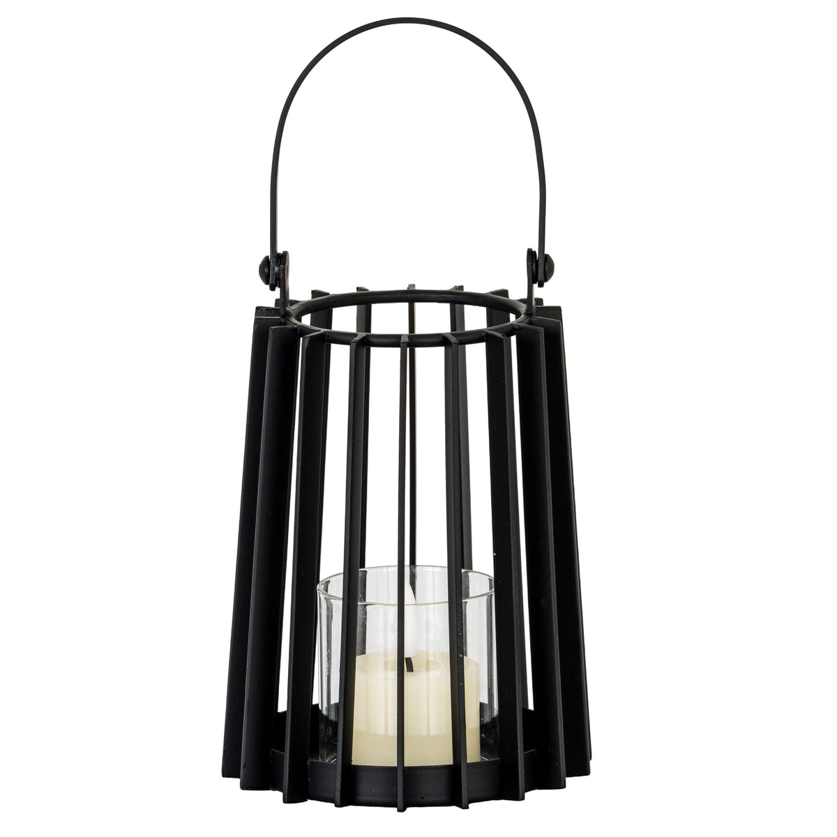 Lynk Small Lantern With Handle And Glass Candle Holder – alternate view 2