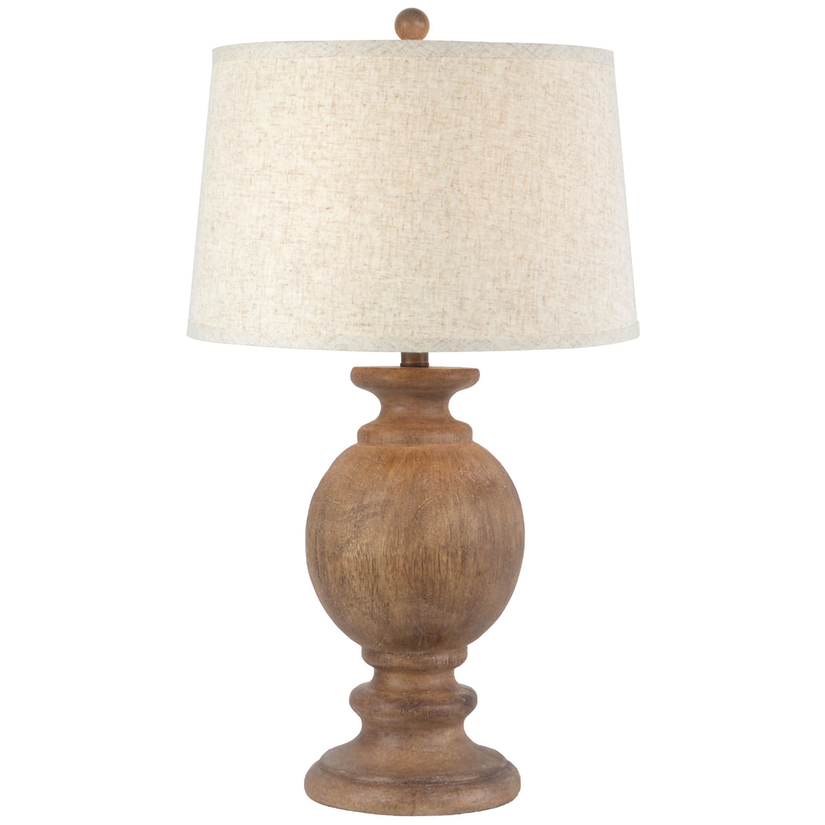 Clarion Table Lamp With Edged Linen Shade