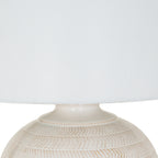 Chevronne Ceramic Table Lamp With Linen Shade – alternate view 4