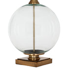 Lunel Glass Orb Table Lamp With Edged Linen Shade – alternate view 4