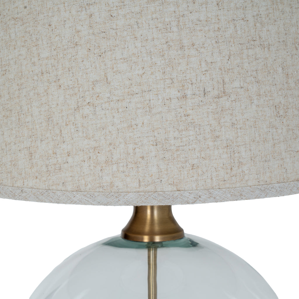 Lunel Glass Orb Table Lamp With Edged Linen Shade – alternate view 5