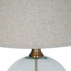 Lunel Glass Orb Table Lamp With Edged Linen Shade – alternate view 5