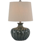 Veyla Ceramic Table Lamp With Linen Shade – alternate view 2