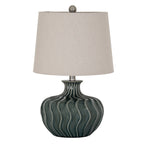 Veyla Ceramic Table Lamp With Linen Shade – alternate view 3