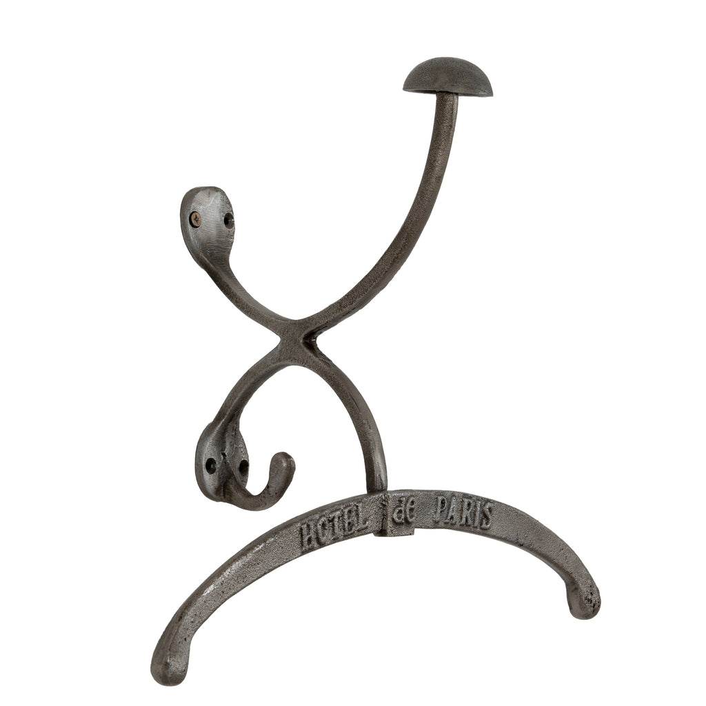 Antiqued Silver Coat Hanger With Hook – alternate view 3