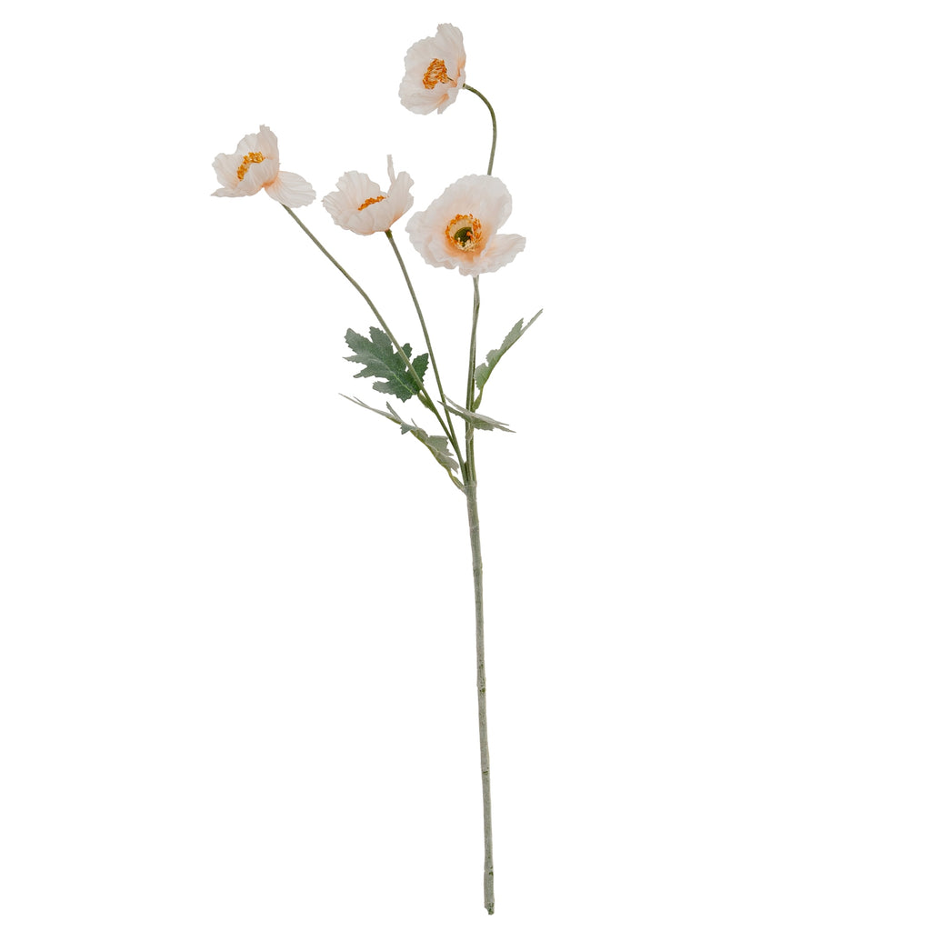 Cream Papaver Poppy Spray – alternate view 2