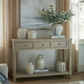 Delphine Collection 3 Drawer Console With Shelf