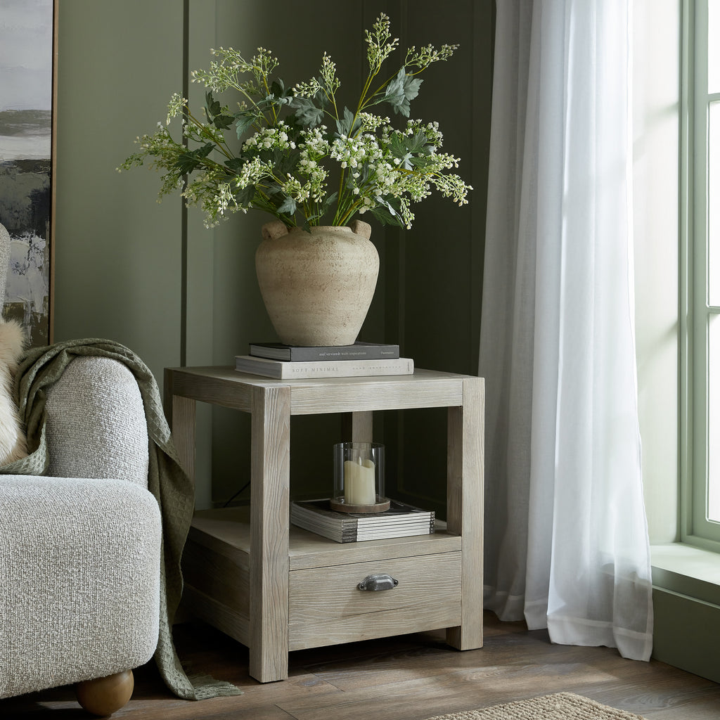 Haldon Collection 1 Drawer Side Table With Shelf – alternate view 2