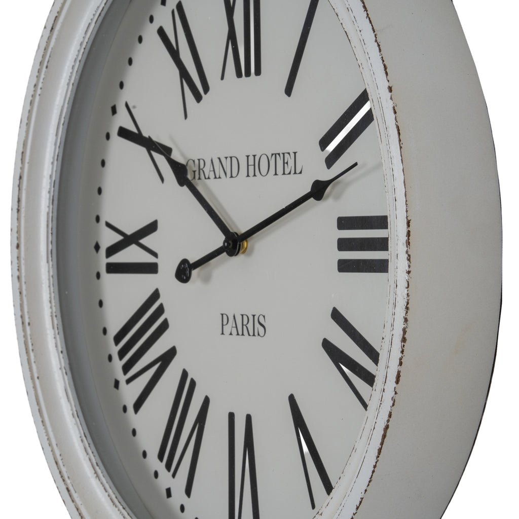 Hotel Paris White Clock With Glass – alternate view 2