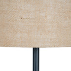 Black Cannon Table Lamp With Hessian Shade – alternate view 4