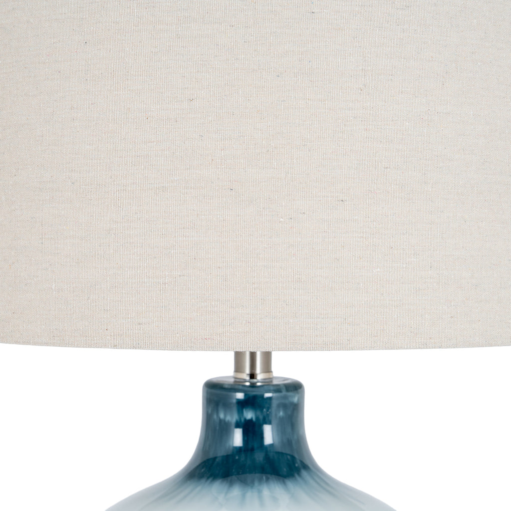 Ocean Shadows Table Lamp With Linen Shade