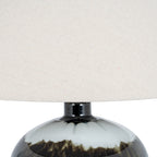 Midnight Shadows Squat Table Lamp With Linen Shade – alternate view 3