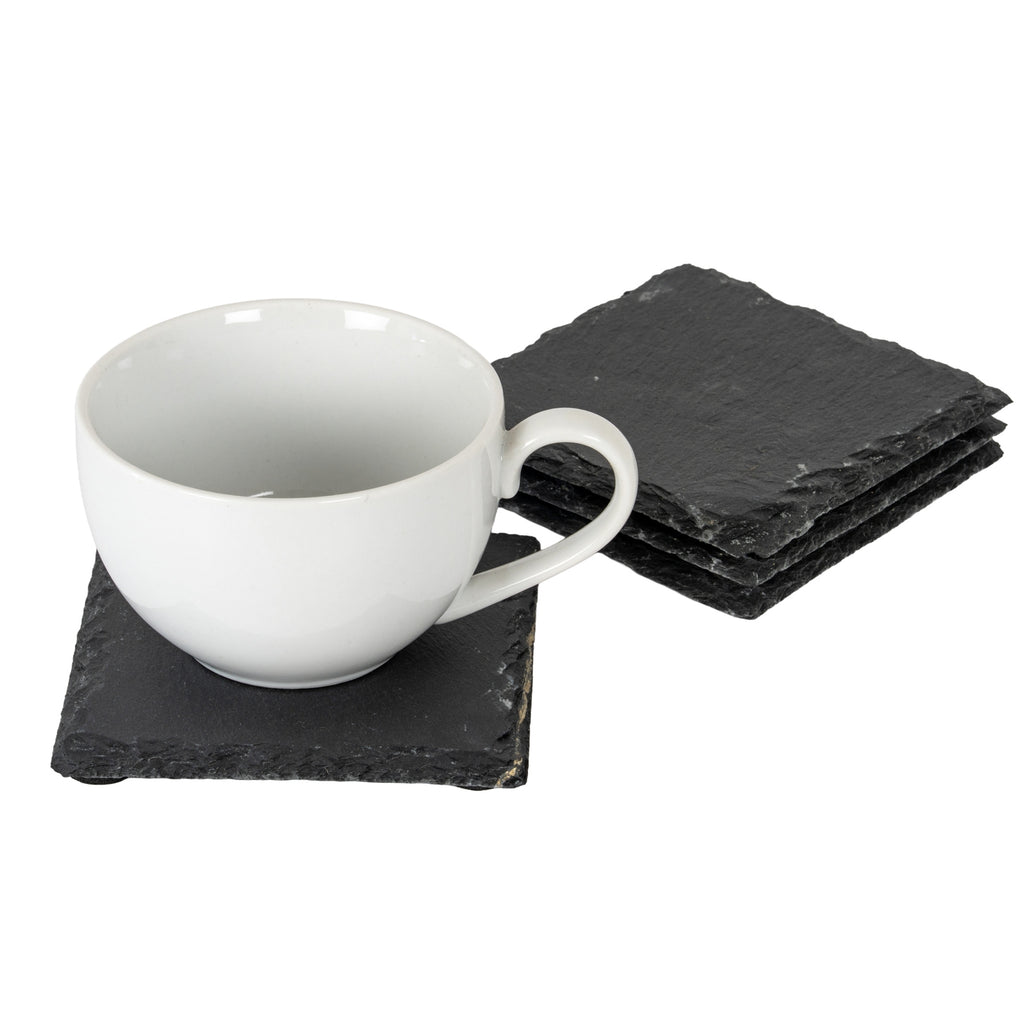 Set of Four Square Slate Coasters – alternate view 2