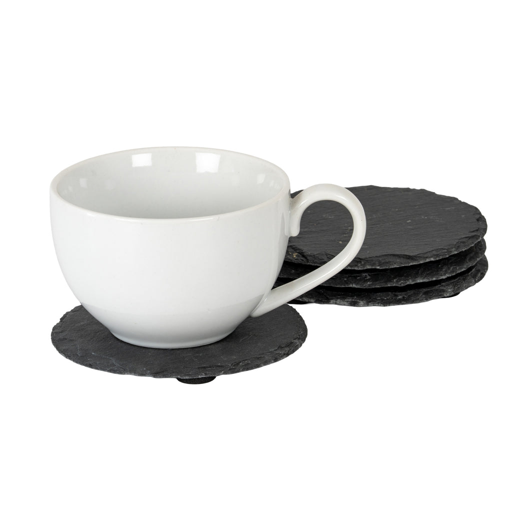 Set of Four Round Slate Coasters – alternate view 2