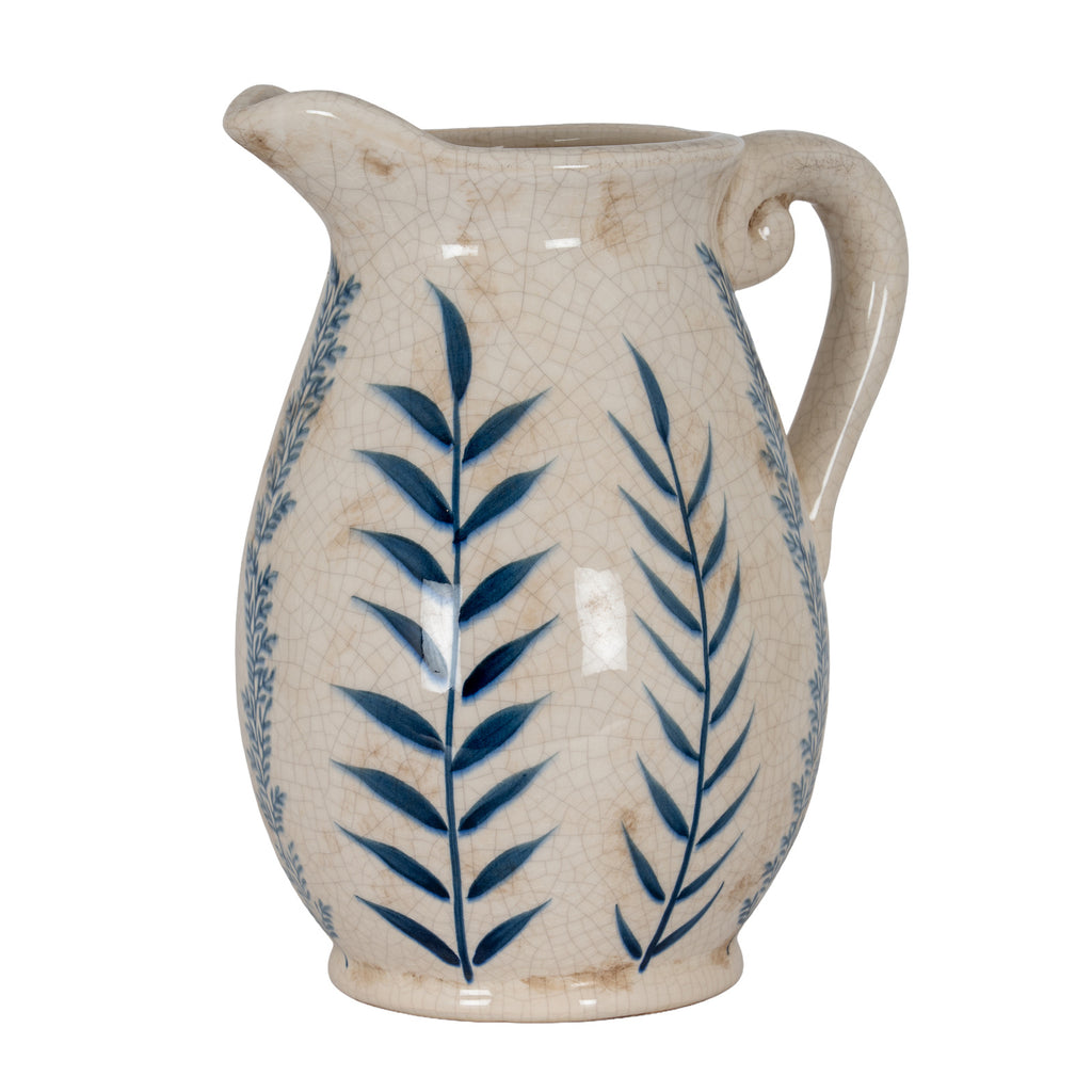Large Blue Flora Olpe Jug Vase – alternate view 2