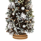Large Frosted Forest Tree With Pinecones And Pearls