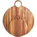 Small Round Acacia Serving Board With Handle