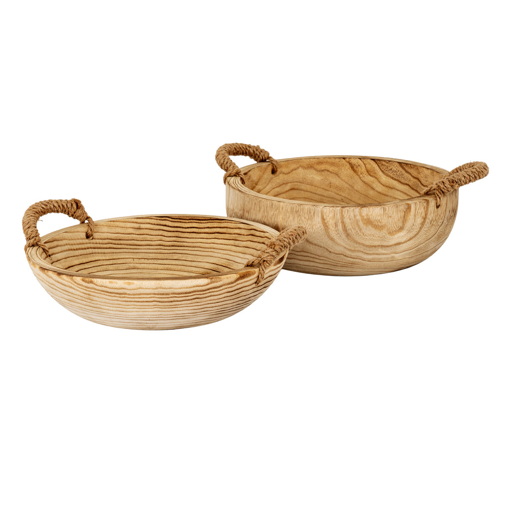 Artisan Deep Bowl With Rope Handles