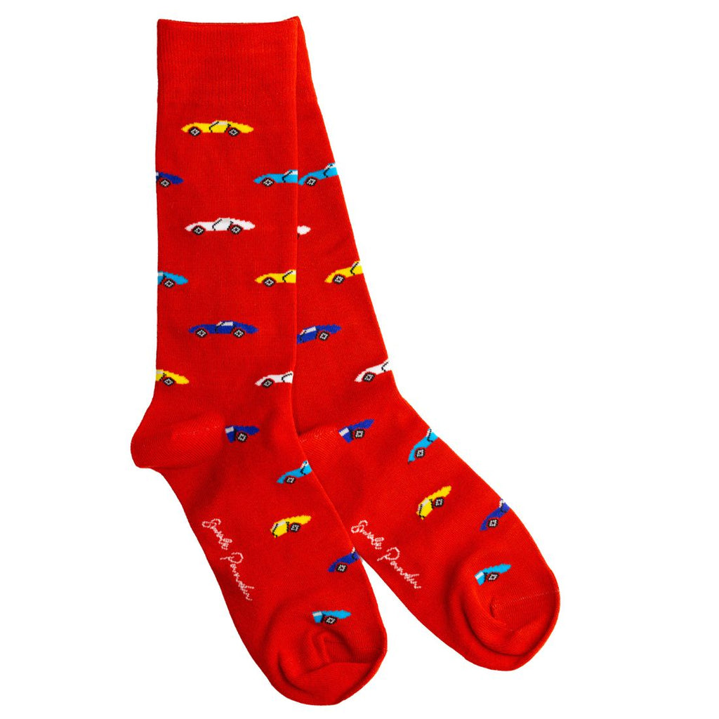 Racing Car Bamboo-Blend Sock Gift Box, 4 Pairs