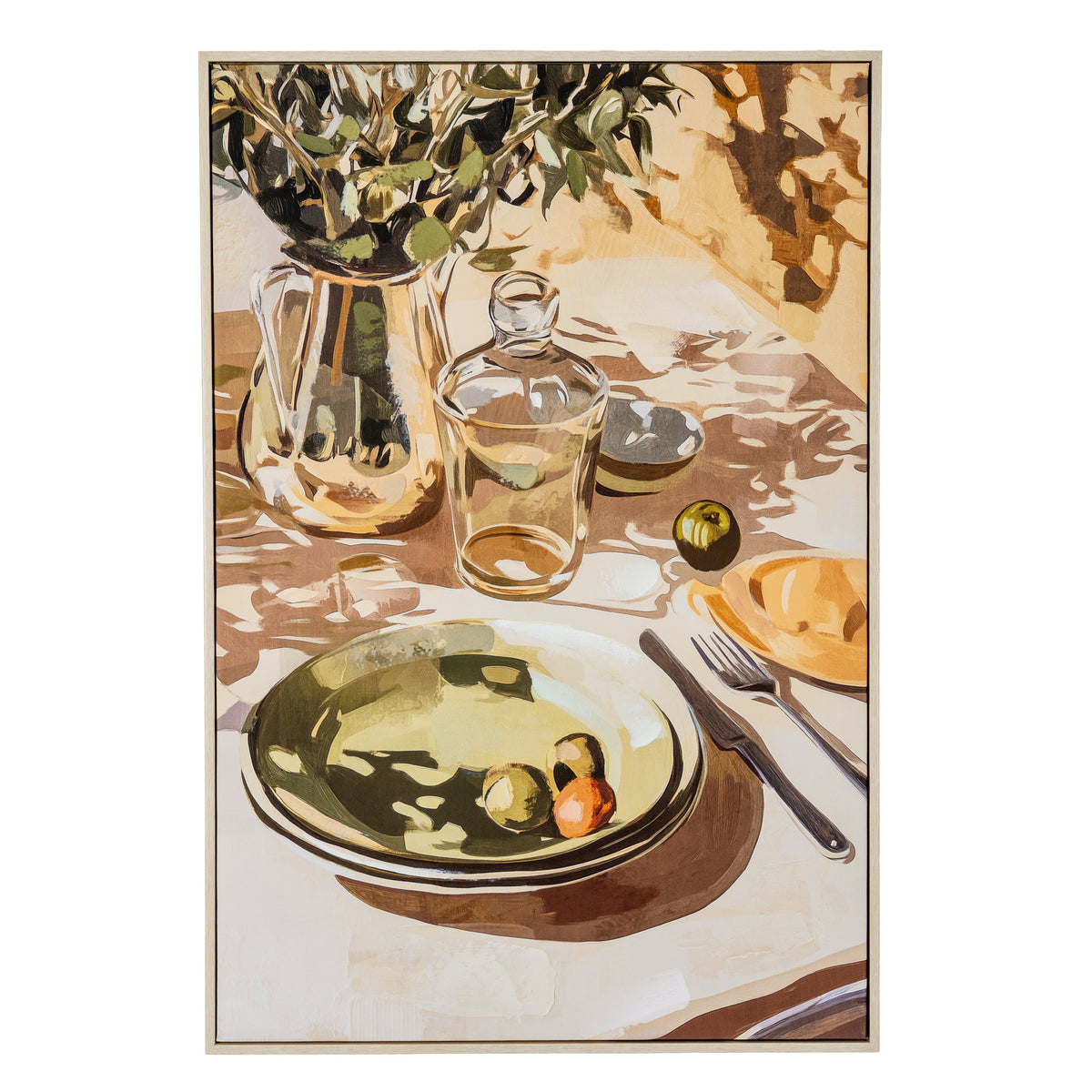 Alfresco Evening Hand Painted Canvas in Frame
