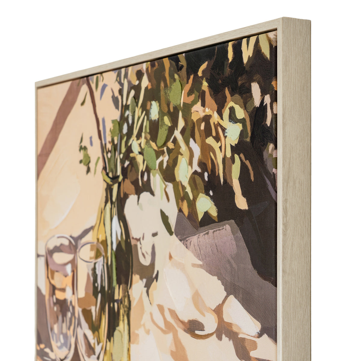Alfresco Morning Hand Painted Canvas in Frame