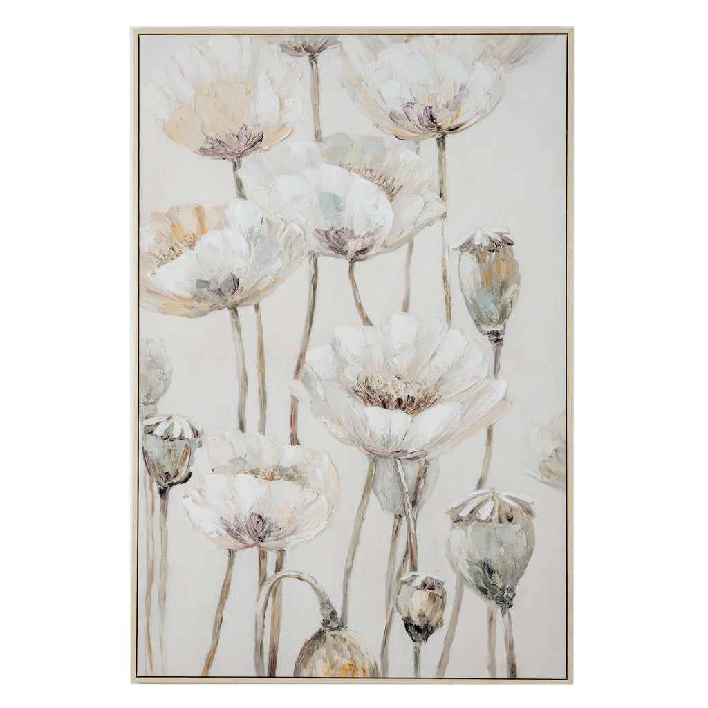 Poppy Meadow Handpainted Canvas in Frame
