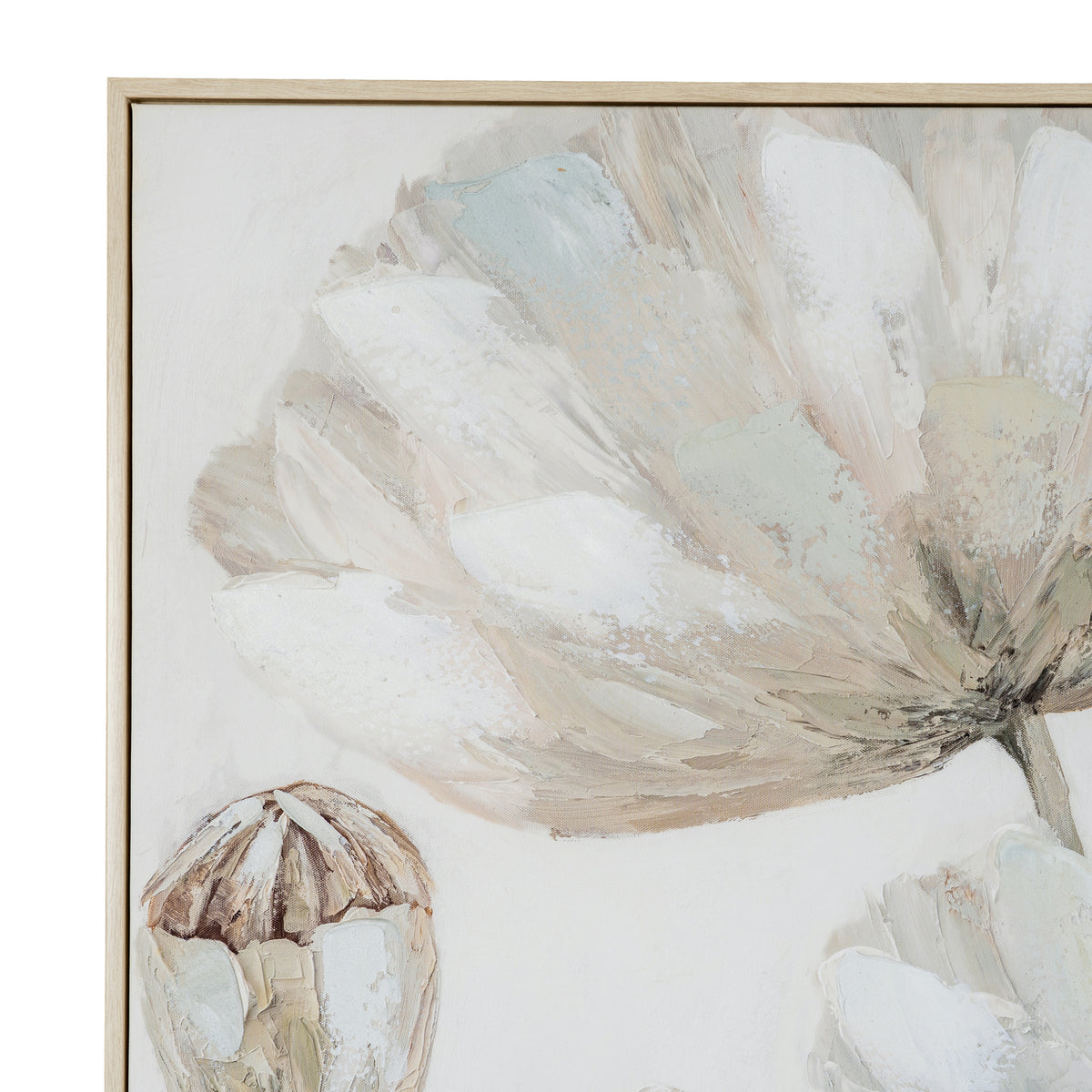 Poppy Stems Handpainted Canvas in Frame