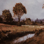 Autumn Landscape Hand Painted Canvas in Classic Frame