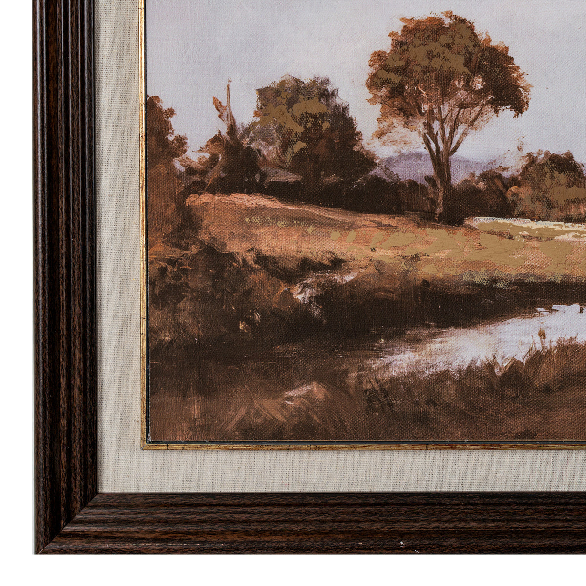 Autumn Landscape Hand Painted Canvas in Classic Frame