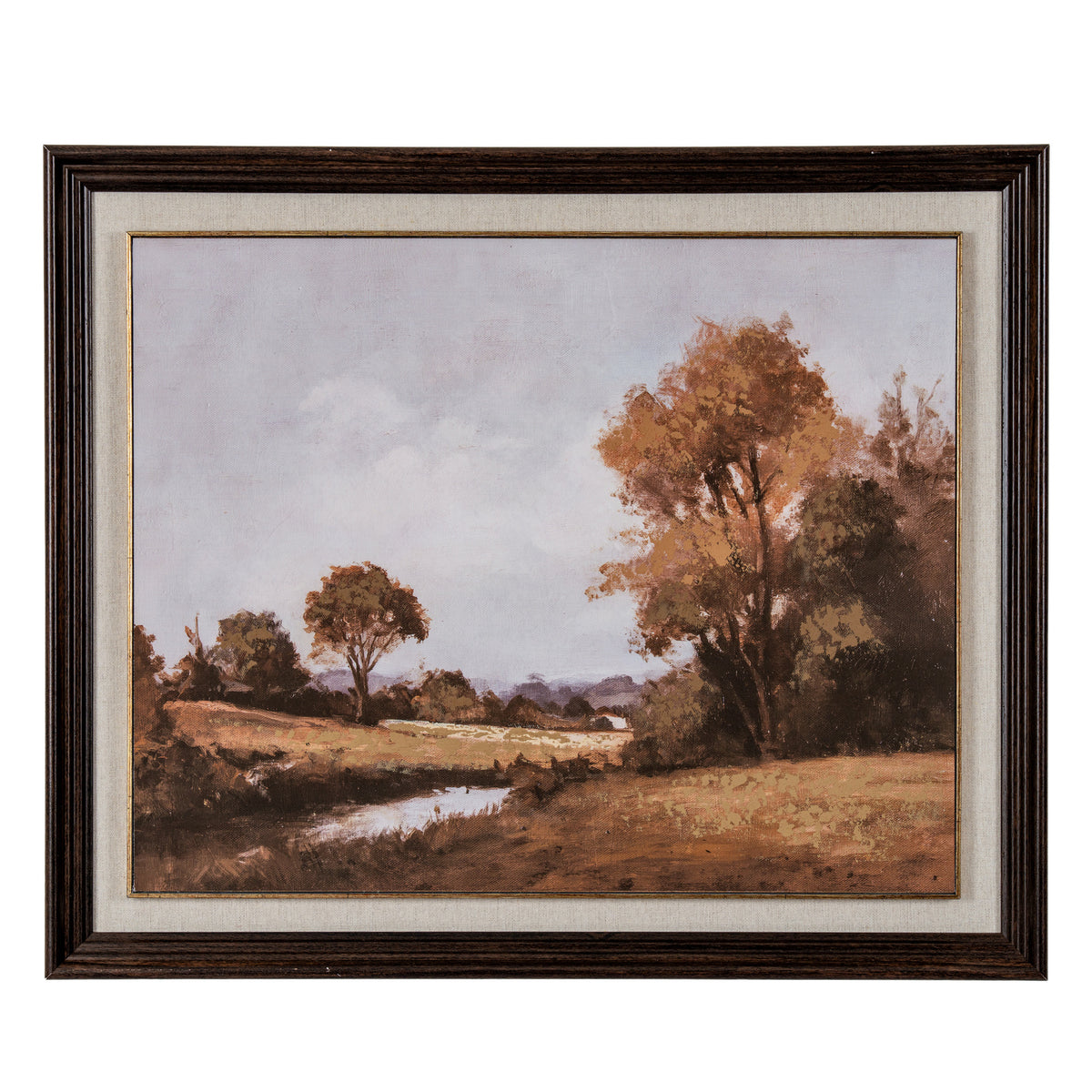 Autumn Landscape Hand Painted Canvas in Classic Frame