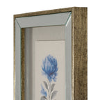 Rosalie Textured Paper Rose in Mirrored Frame