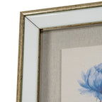 Rosalie Textured Paper Rose in Mirrored Frame