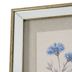Rosalie Textured Paper Cornflower in Mirrored Frame