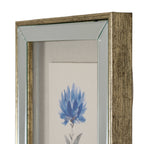 Rosalie Textured Paper Dahlia in Mirrored Frame
