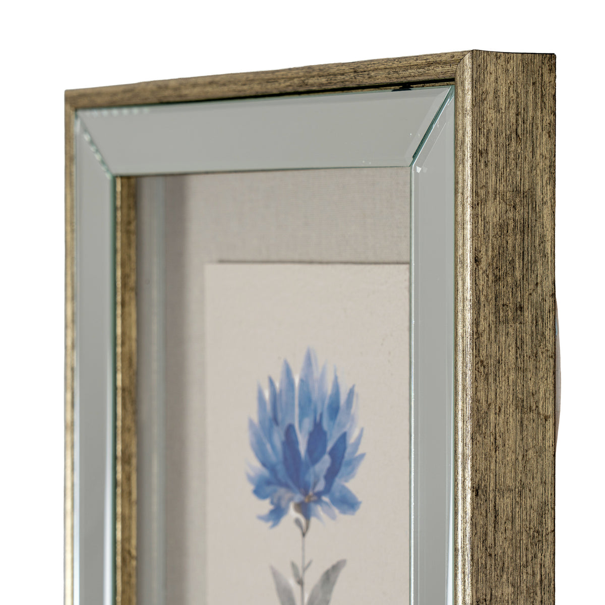 Rosalie Textured Paper Dahlia in Mirrored Frame