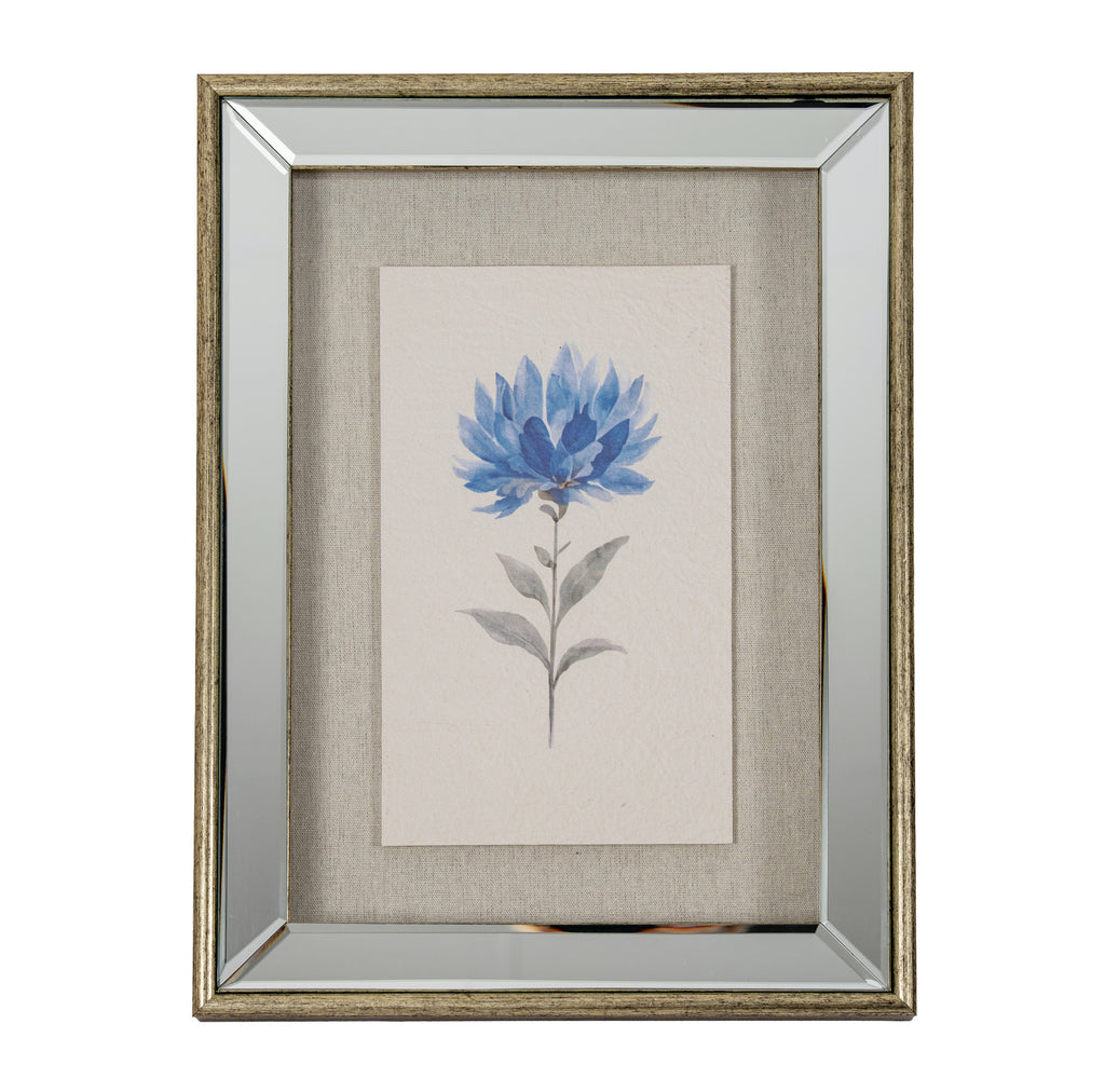 Rosalie Textured Paper Dahlia in Mirrored Frame
