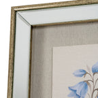 Rosalie Textured Paper Bluebell in Mirrored Frame