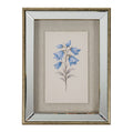 Rosalie Textured Paper Bluebell in Mirrored Frame