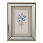 Rosalie Textured Paper Bluebell in Mirrored Frame