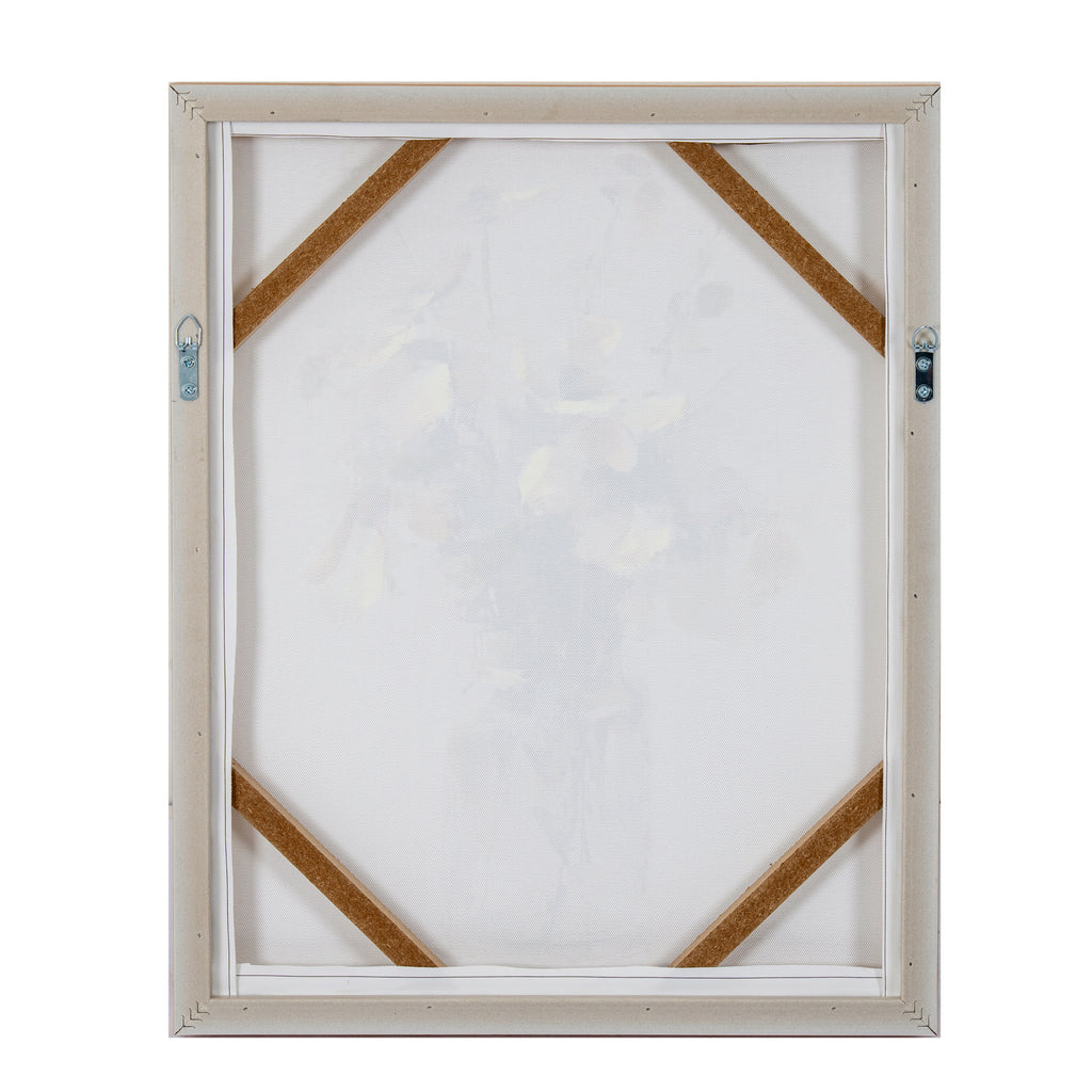 Still Life Cosmos Hand Painted Canvas in Frame