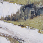 Cliffside View Hand Painted Canvas in Frame