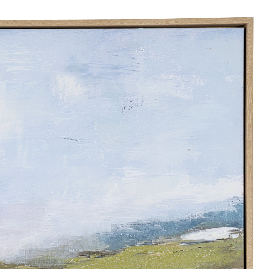 Cliffside View Hand Painted Canvas in Frame
