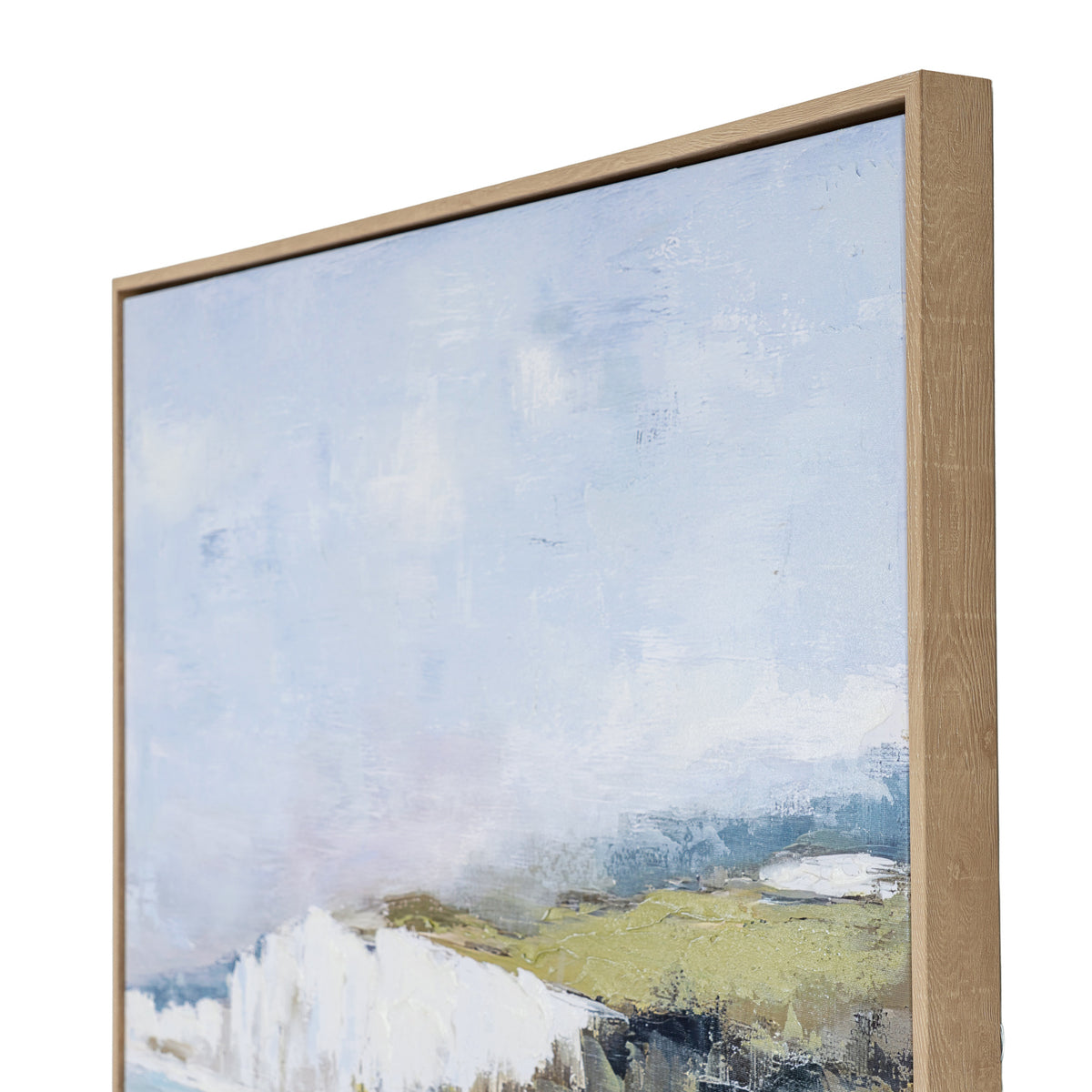 Cliffside View Hand Painted Canvas in Frame