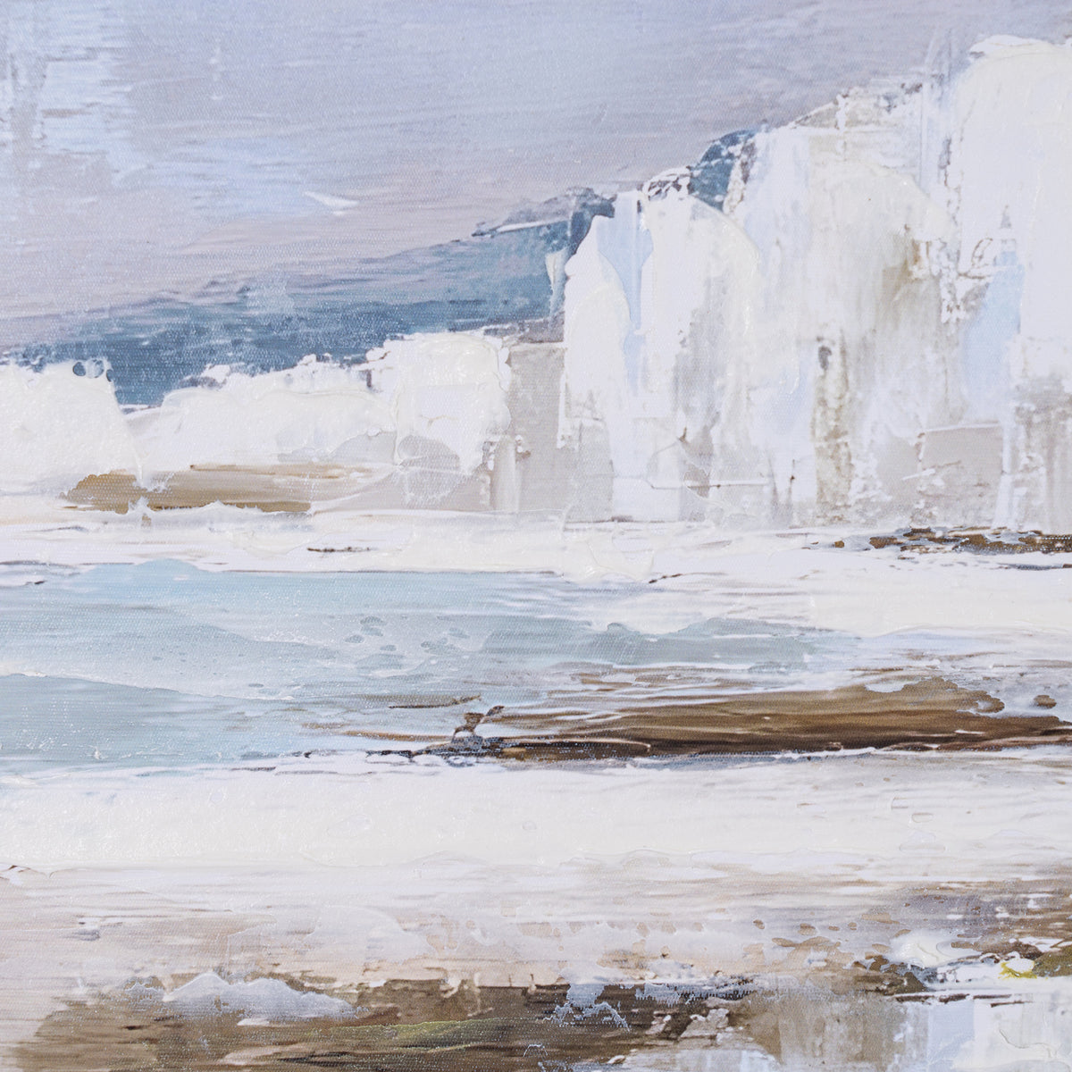 Cliffside View Hand Painted Canvas in Frame