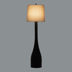Brompton Floor Lamp With Grey Linen Shade